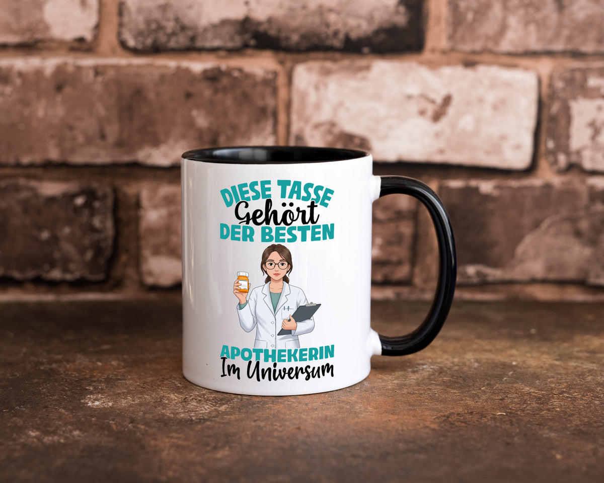 Im Universum: Apothekerin | Apotheke Pharmazie lustiger Spruch Geschenk Humor Tasse