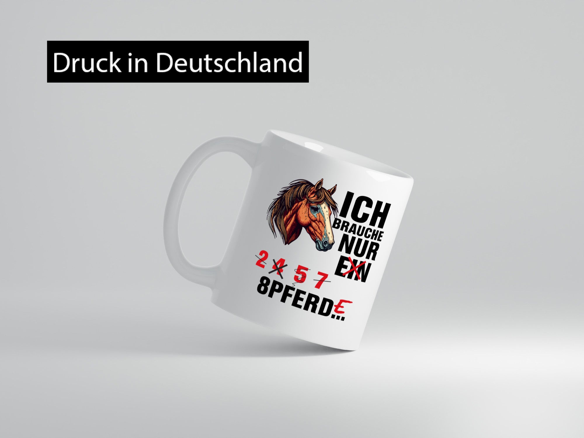 Ich brauche Pferde | Pferdeliebhaber Pony Humor Reiten Geschenkidee Tasse