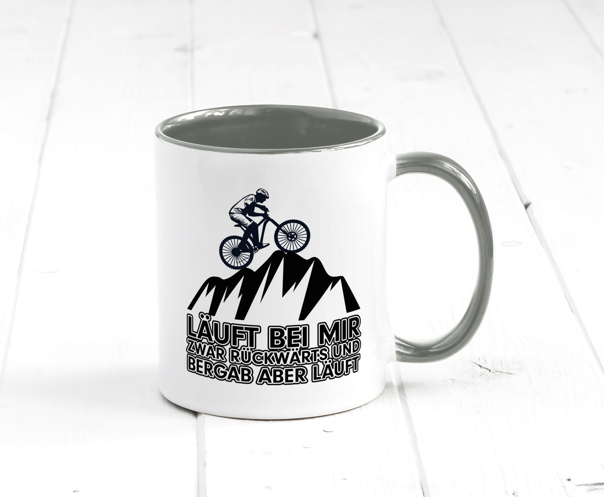 Läuft bei mir | Pechvogel Tasse Radfahrer Statement Humor Geschenkidee