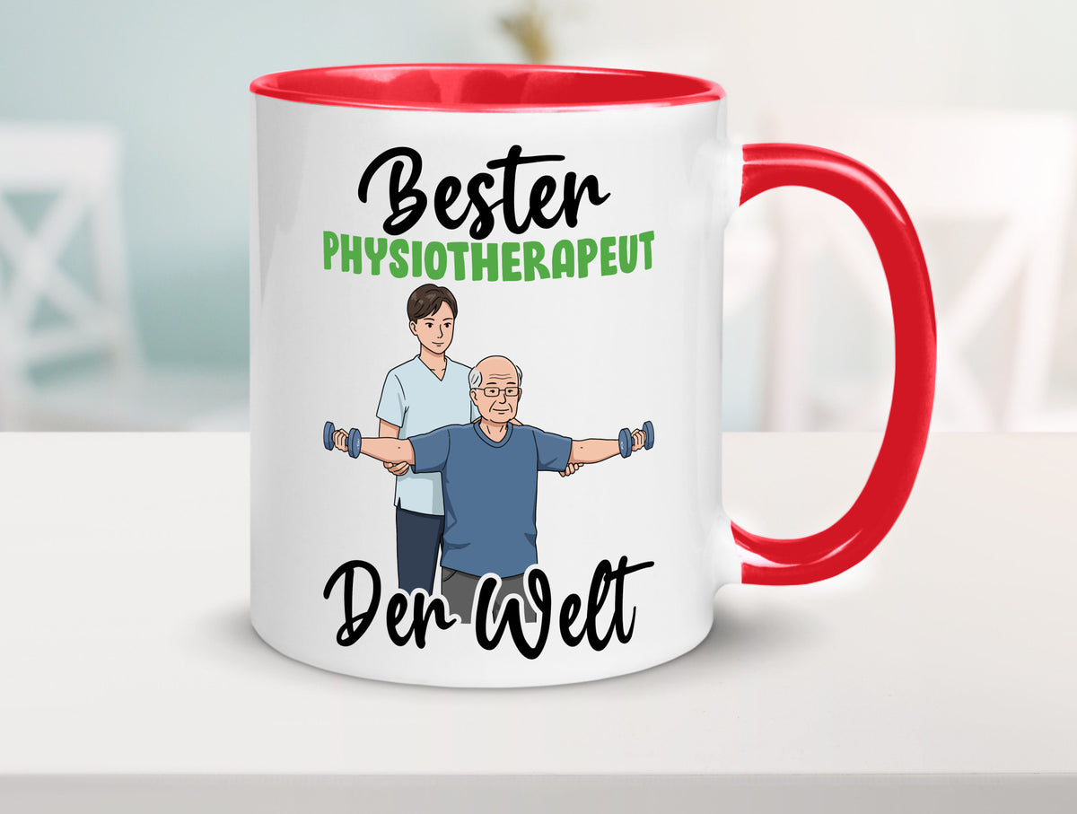 Bester Physiotherapeut v3 Geschenk Humor Geschenkidee lustiger Spruch Tasse