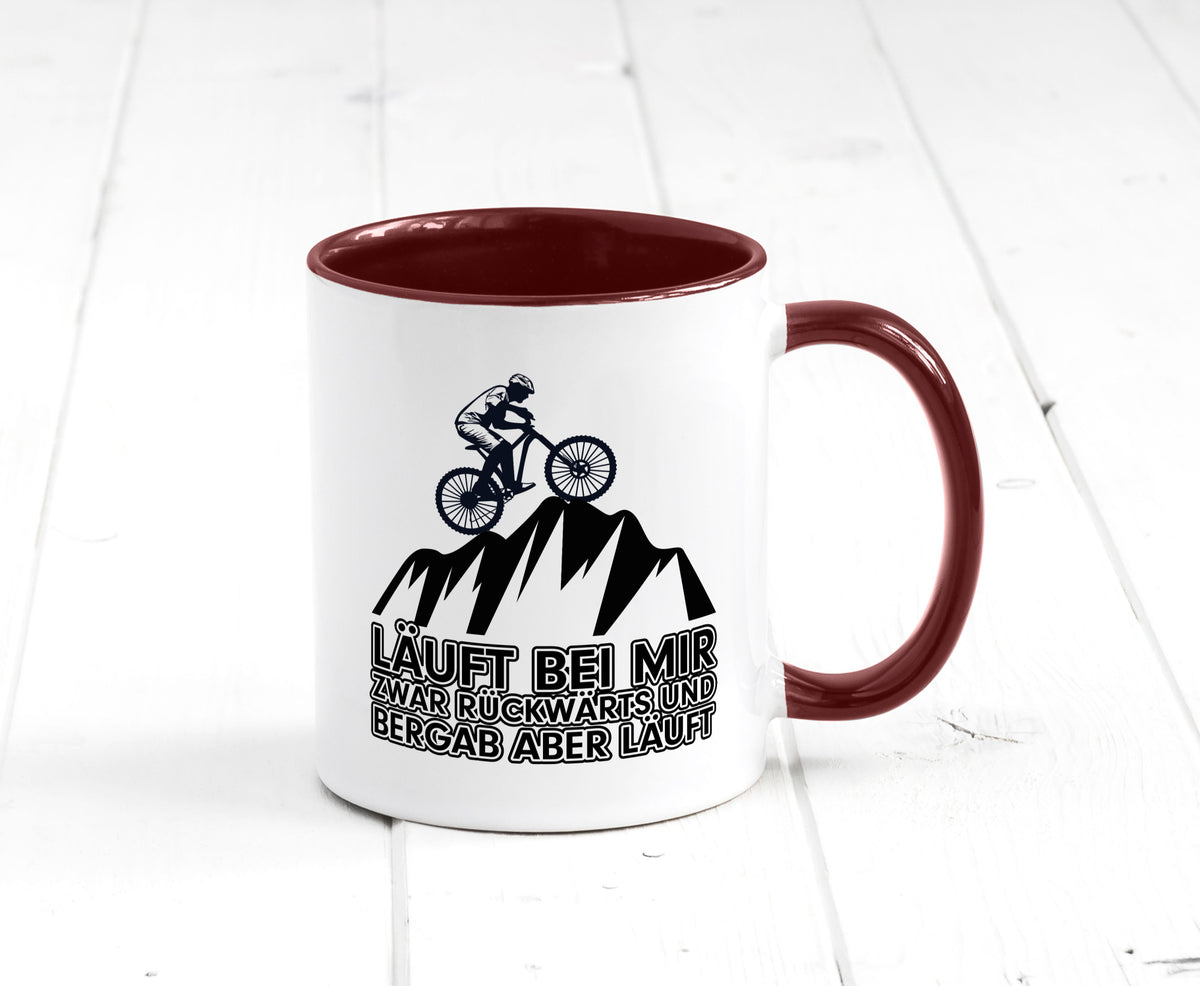 Läuft bei mir | Pechvogel Tasse Radfahrer Statement Humor Geschenkidee