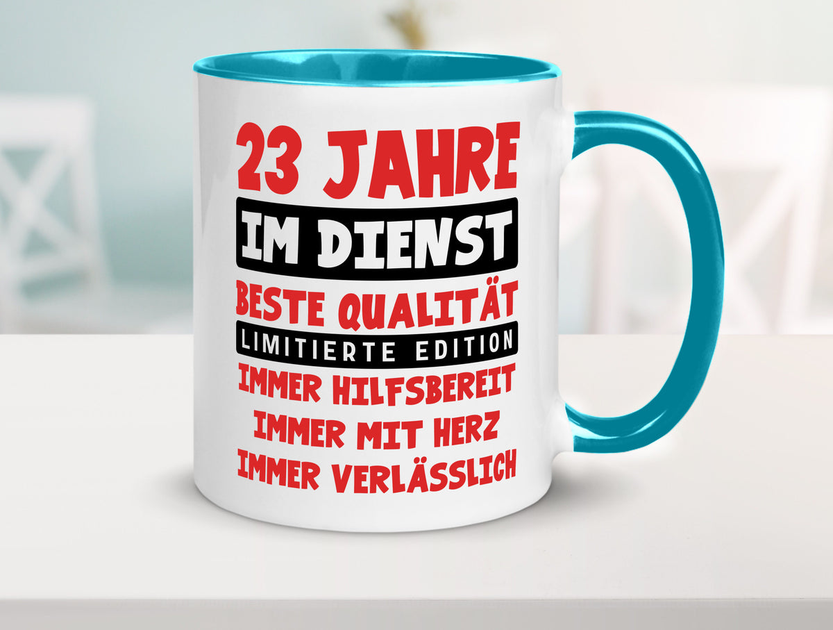 23 Jahre im Dienst | Jubiläum Arbeit v9 Humor Kollegen Büro Geschenkidee Tasse