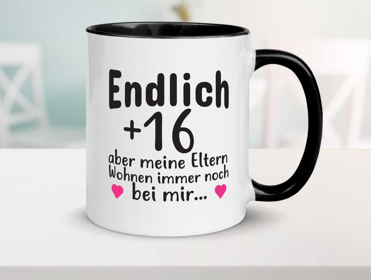 Endlich 16 | Geburtstag Tasse Spruch Mädchen Geschenkidee Humor