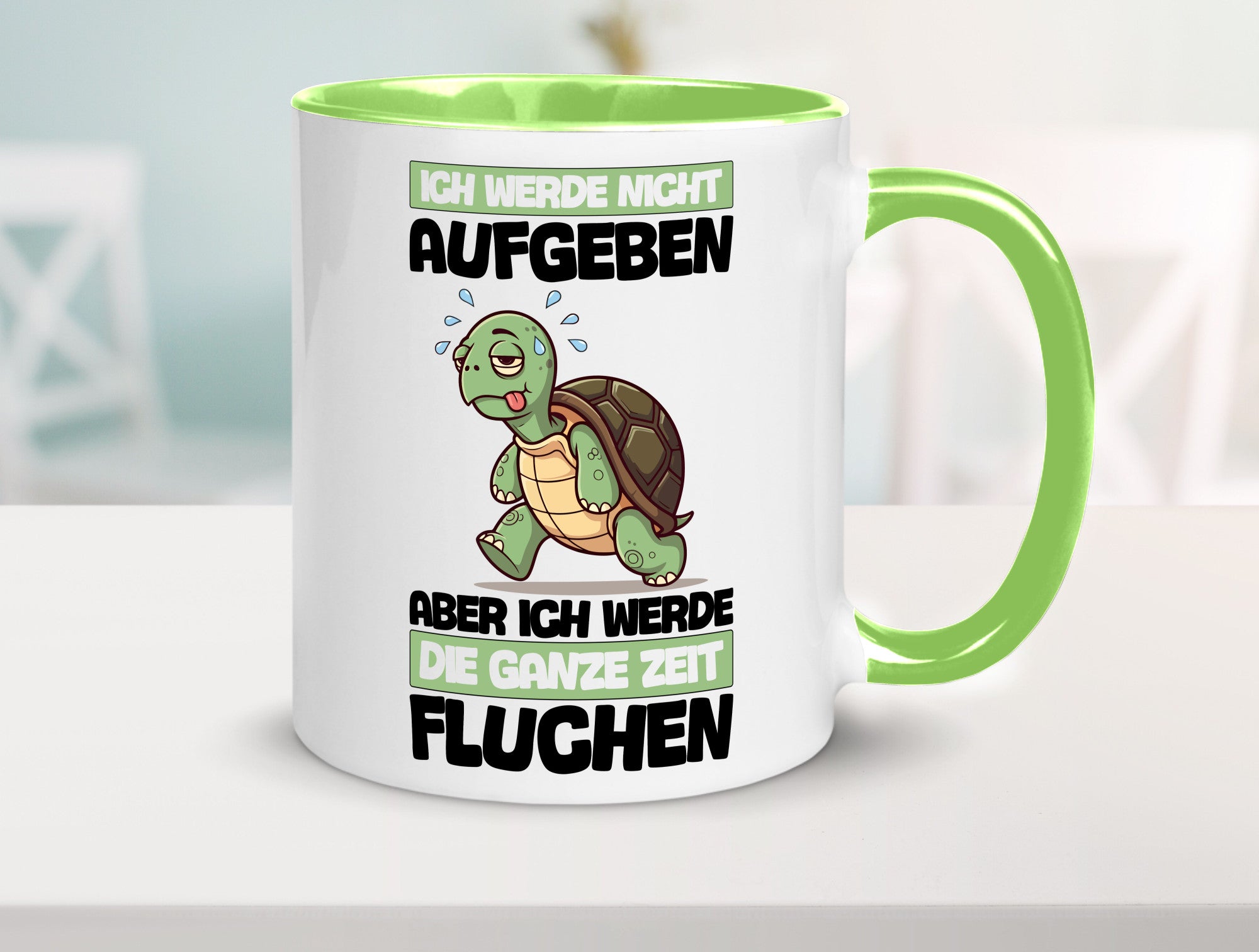 Ich geb nicht auf werde aber fluchen | Schildkröte Joggen v2 Humor Geschenkidee