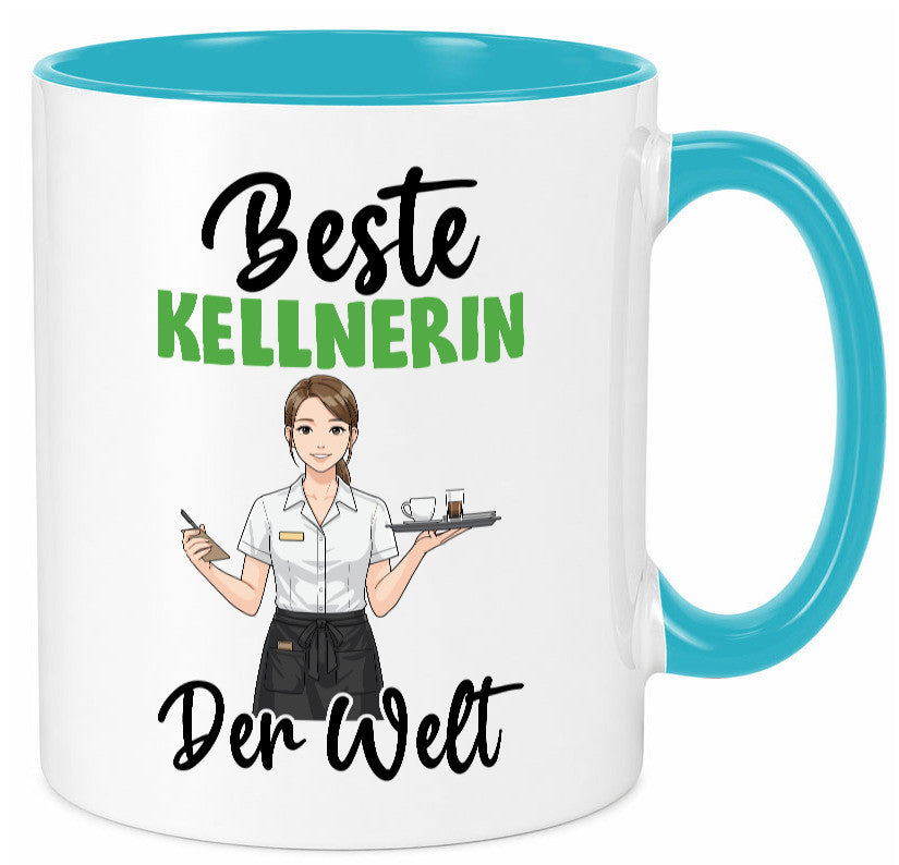 Beste Kellnerin | Beruf kellnern Bedienung v2 Humor Arbeit Kollegen Büro Tasse