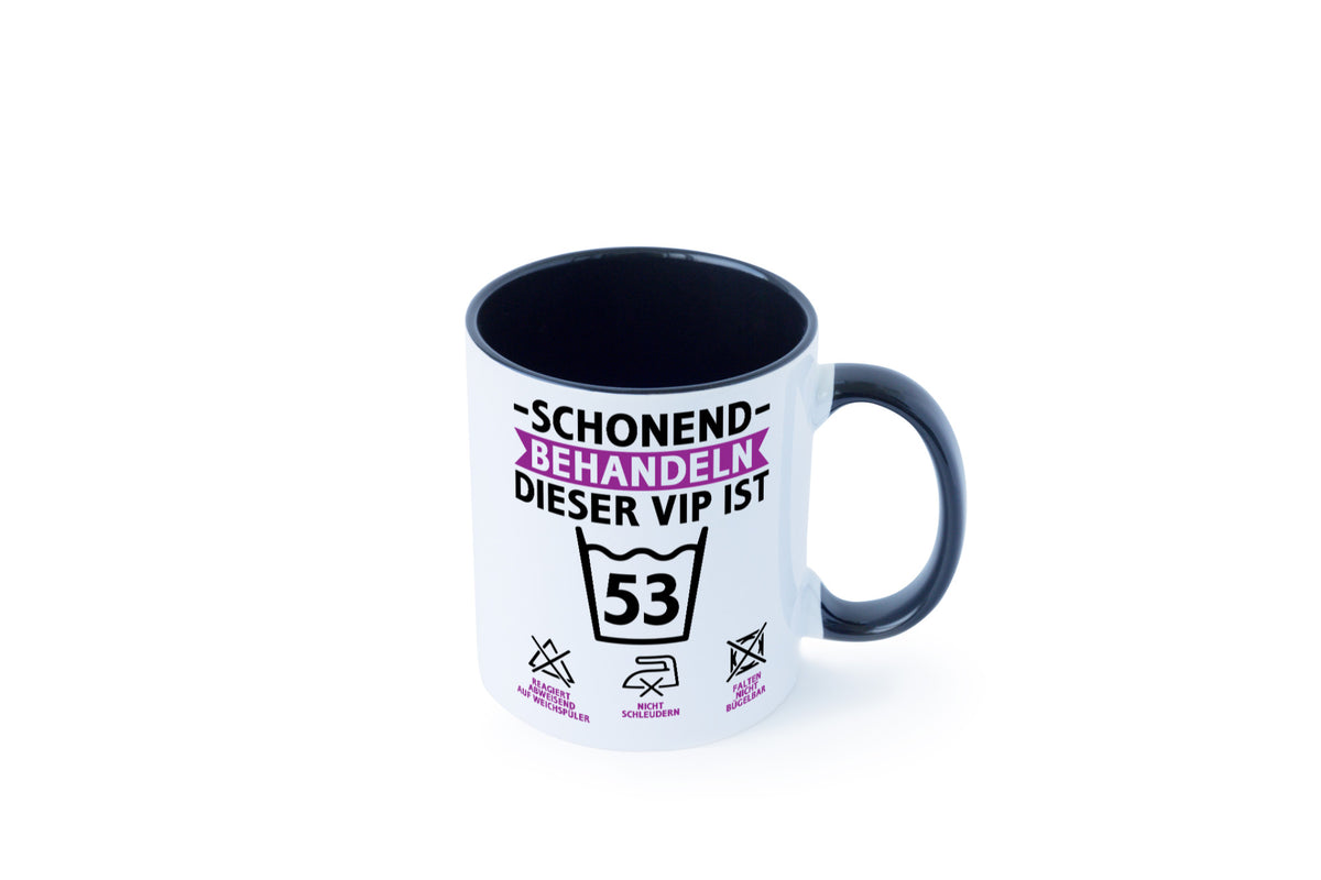 53 Geburtstag | schonend behandeln Jahre v2 lustiger Spruch Geschenk Tasse