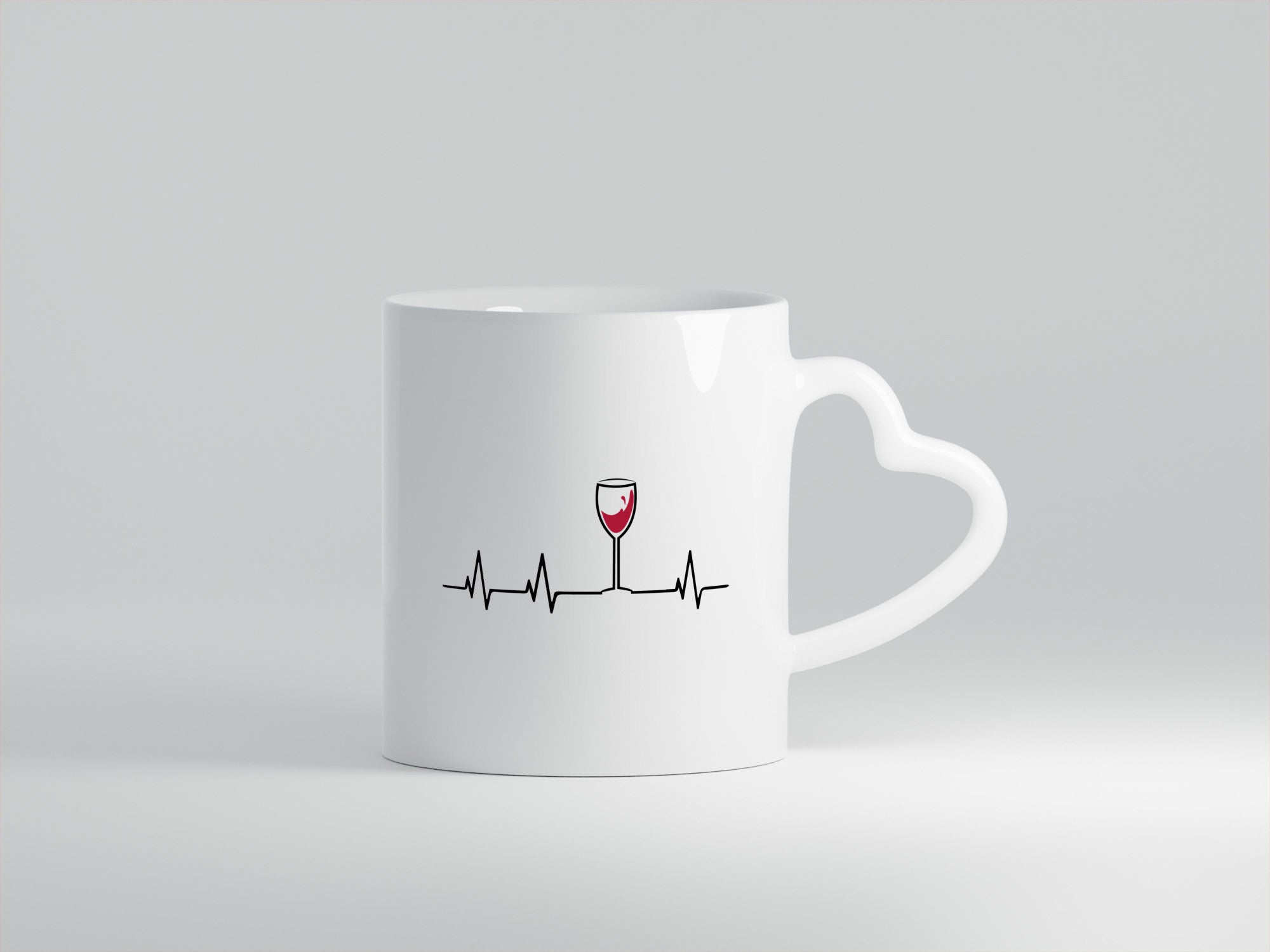 Wein Herzschlag | Rotwein Glas Trinker Winzer Humor Geschenkidee Tasse