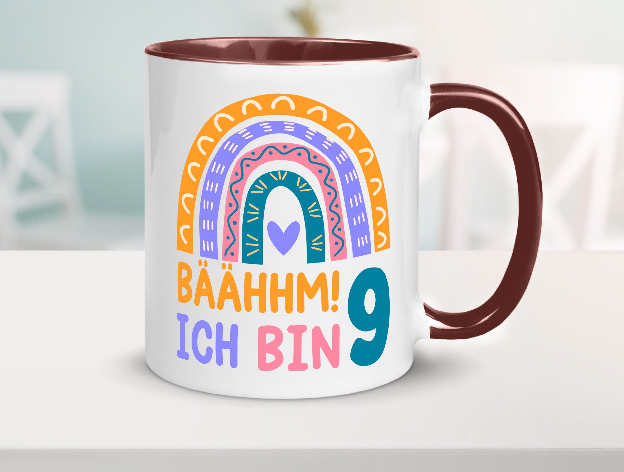 9. Geburtstag | 9 Jahre Regenbogen Bääm Mädchen Geschenk Geschenkidee lustiger