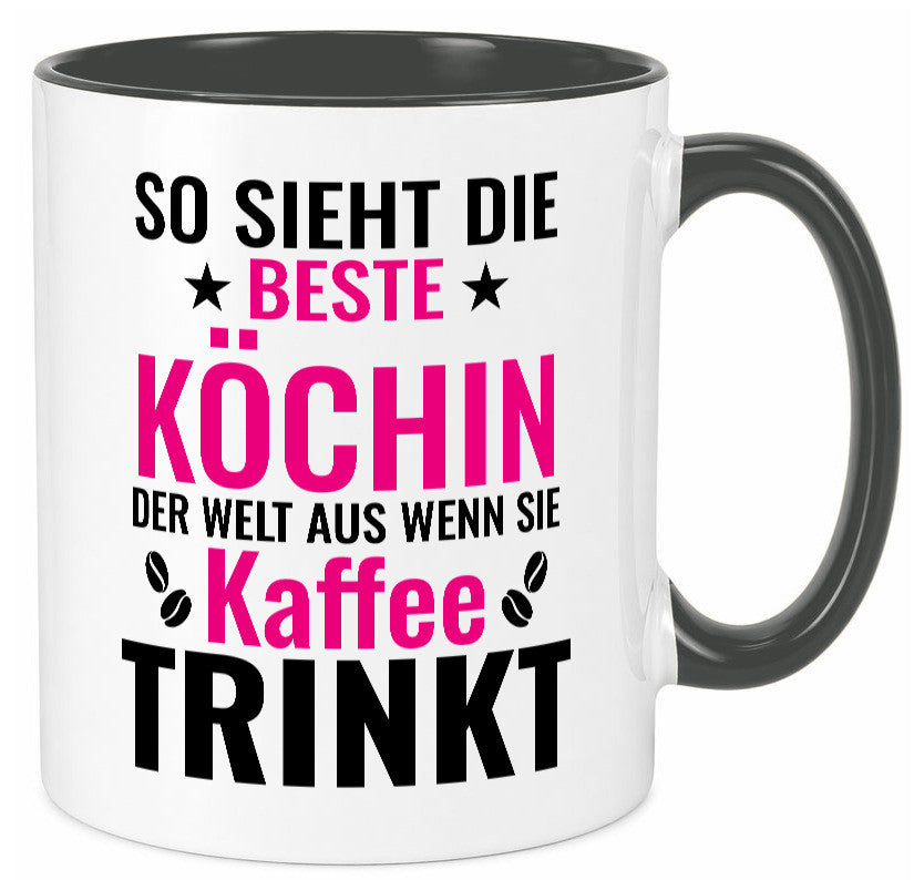 Kaffee trinkt: Köchin | Chefköchin Chefkoch Humor Arbeit Kollegen Büro Tasse