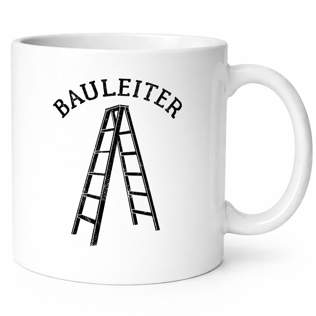 Bauleiter - Baustelle Leiter Wortspiel lustig Humor Geschenkidee Geschenk Tasse