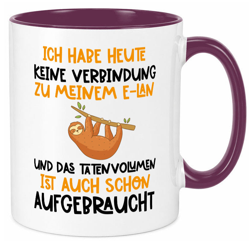 Tatenvolumen aufgebraucht | Spruch Humor Faultier Tierliebhaber Geschenkidee