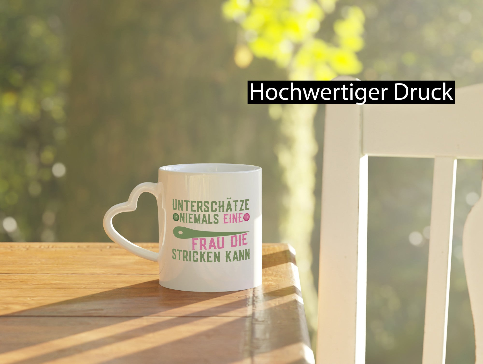 Frau, die stricken kann | Strickerin Spruch Geschenk Humor Geschenkidee