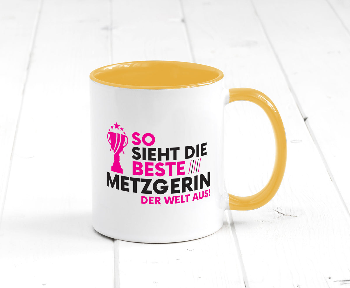 Die Weltbeste Metzgerin | Fleischerin lustig Humor Geschenkidee Geschenk Tasse