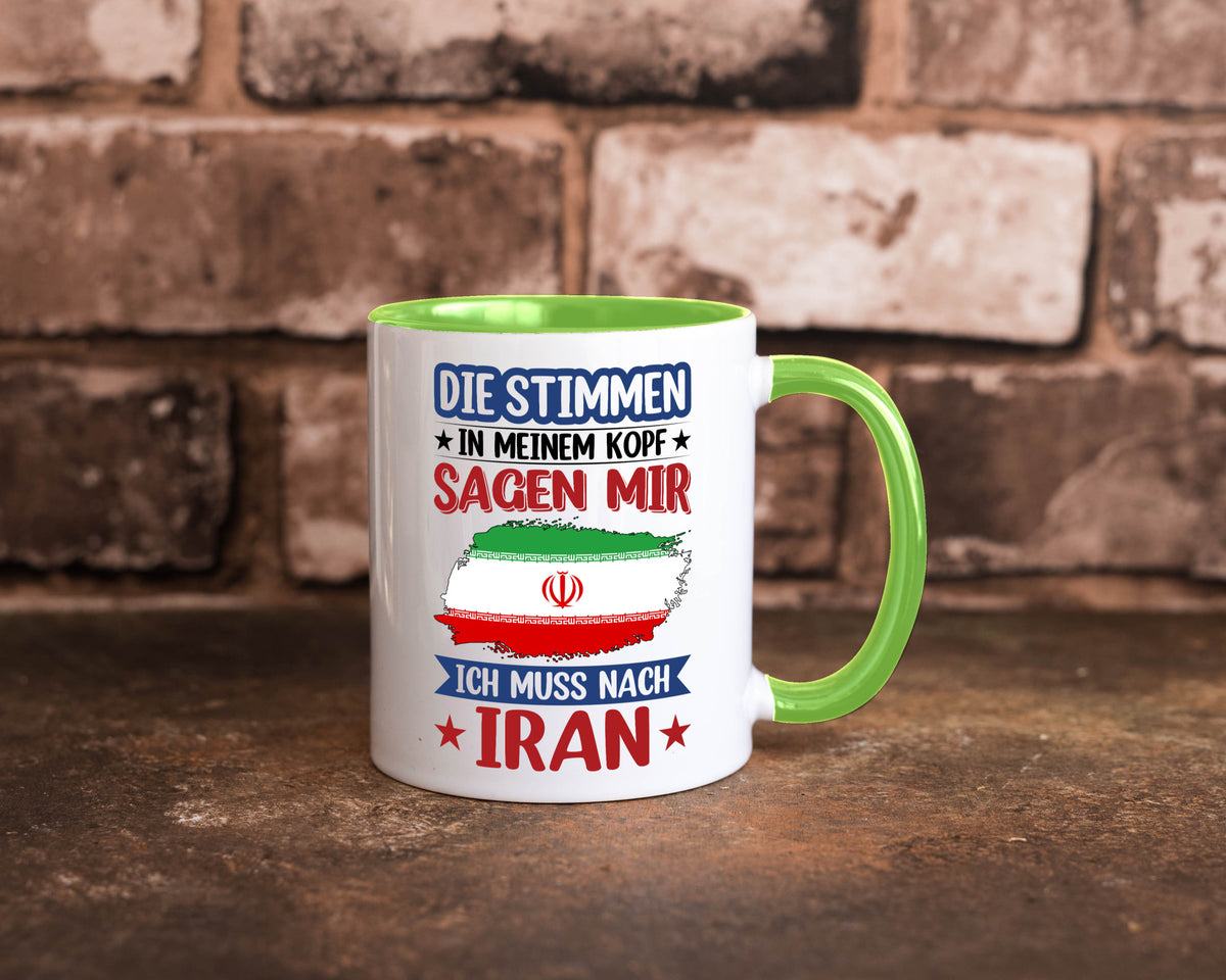 Iran | Urlaub Stimmen in meinem Kopf Traumland Humor Geschenkidee Tasse