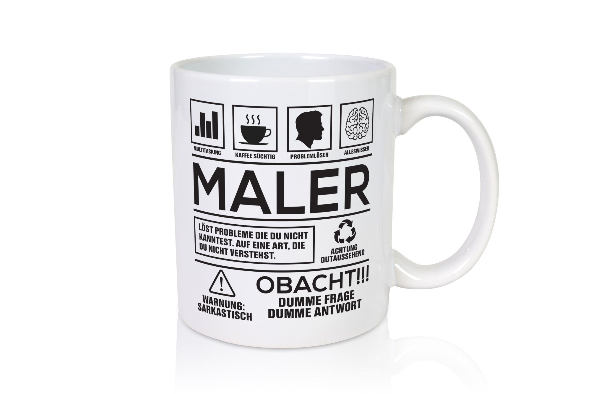 Achtung Probleme Maler | Malerei lustig Humor Geschenkidee Geschenk Tasse