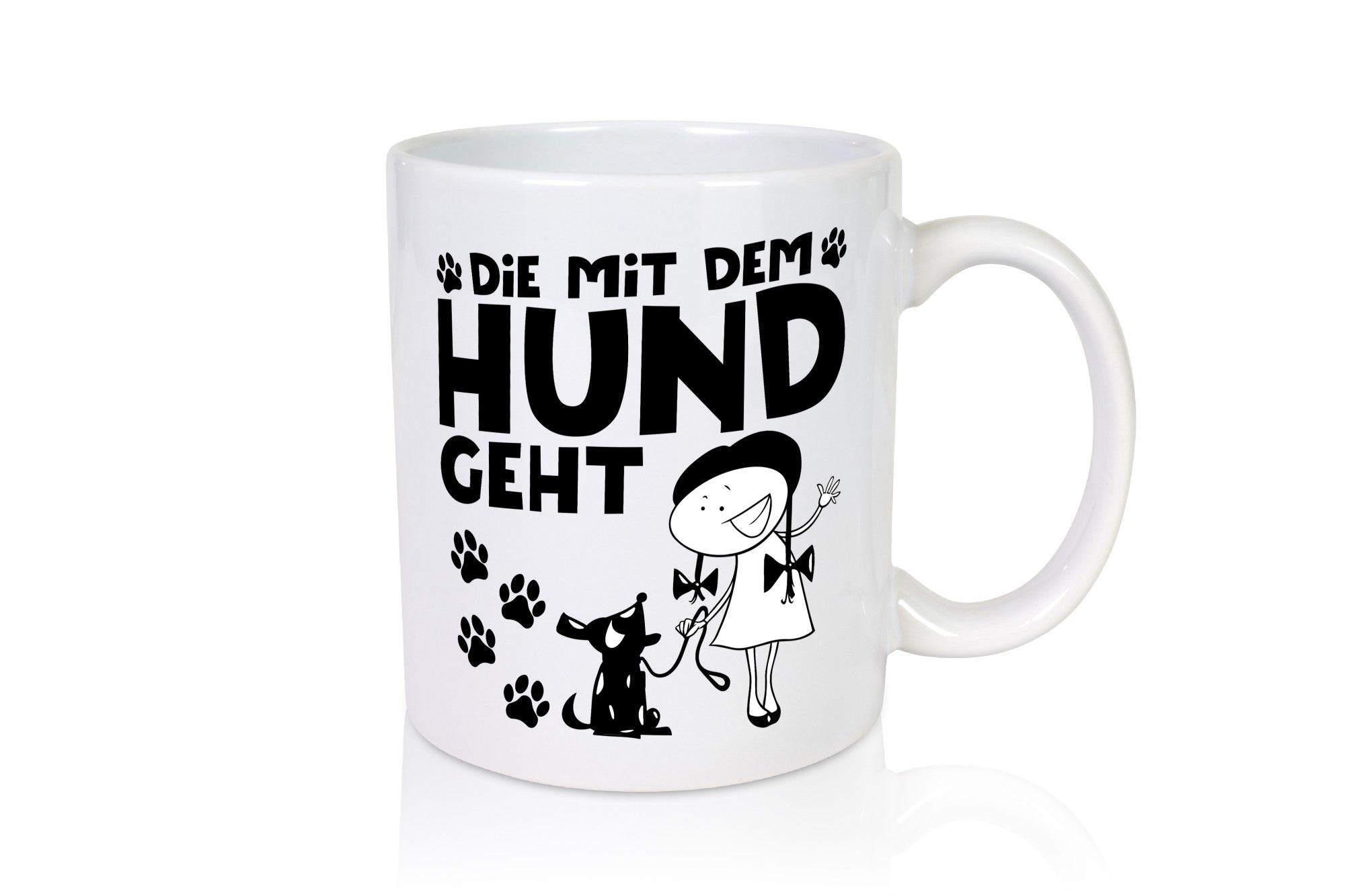 Die mit dem Hund geht | Hundeliebhaber Geschenk Tierliebhaber Humor lustiger