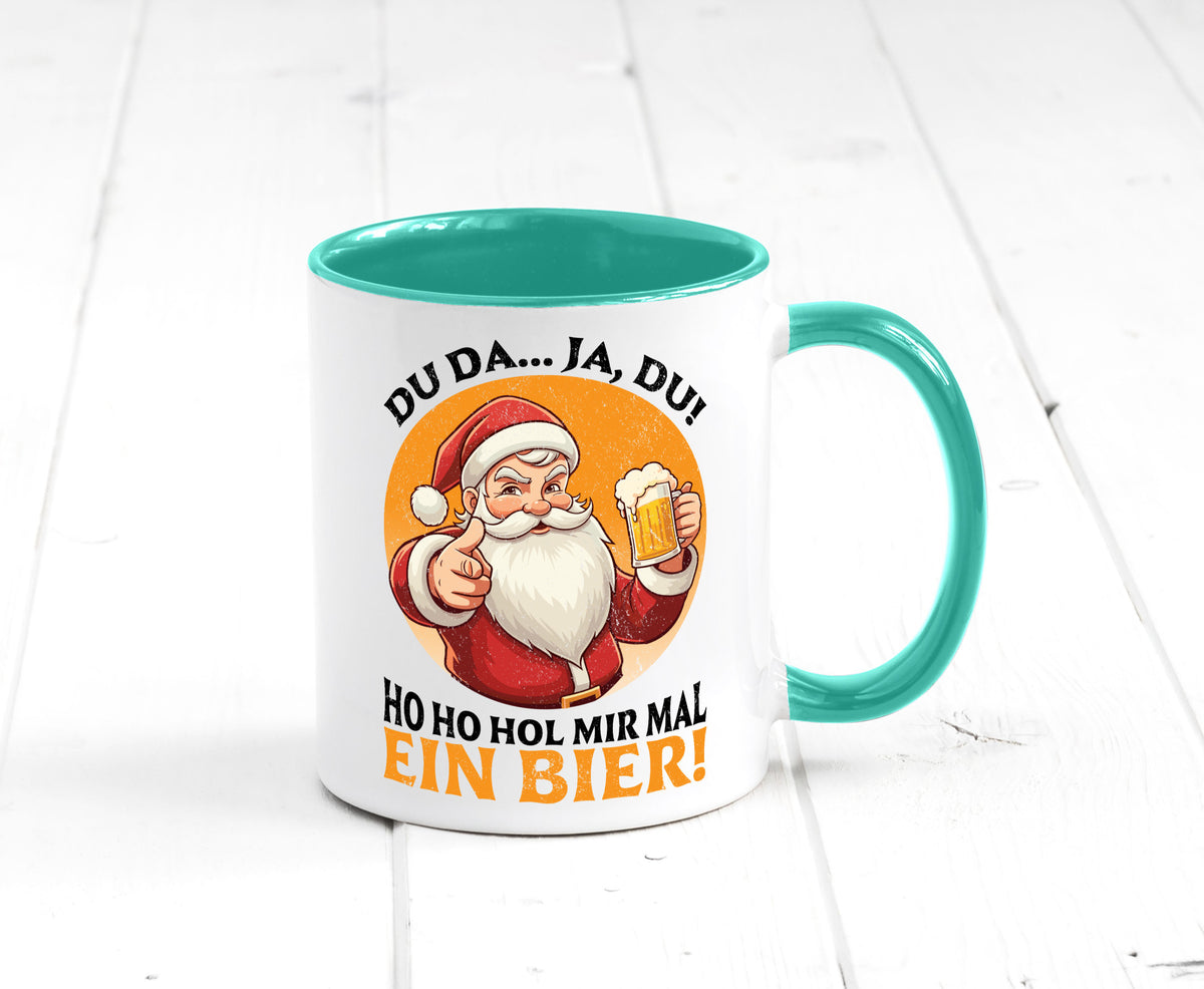 Hol mir mal ein Bier | Ugly Christmas Santa lustig Humor Geschenkidee Geschenk Tasse