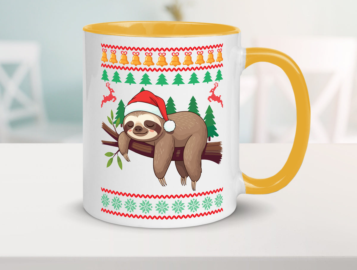Ugly Christmas | Faultier Weihnachtsfaultier v2 lustig Tierliebhaber Humor Tasse
