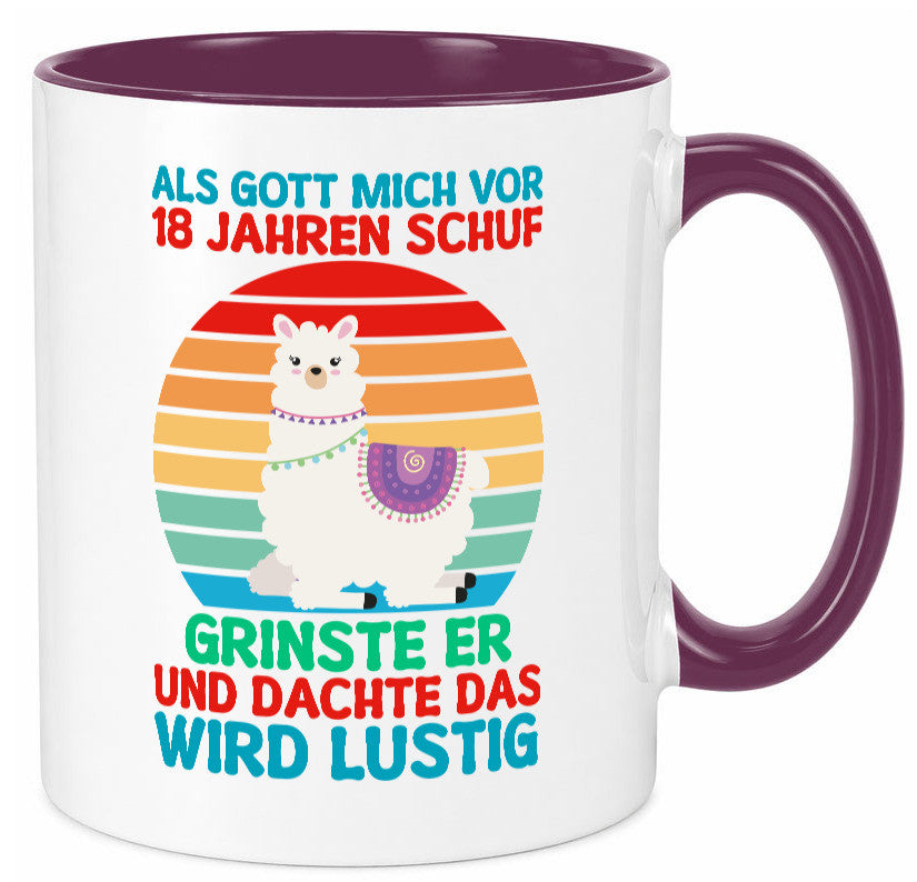 18. Geburtstag | 18 Jahre Gut Schuf mich Lama v2 Geschenk Geschenkidee lustiger