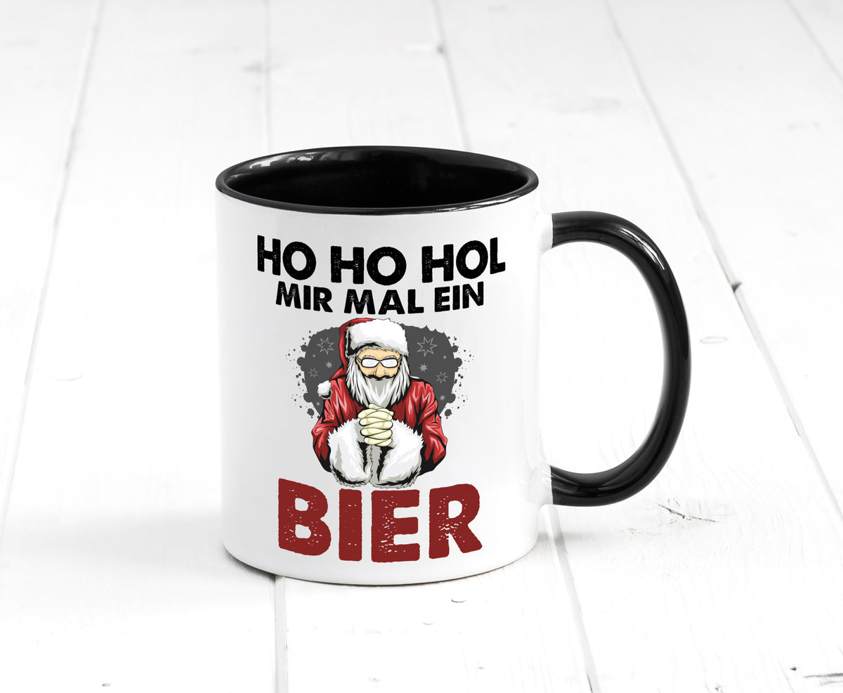 Ho Hol mir mal ein Bier | Weihnachten Geschenkidee Humor Tasse