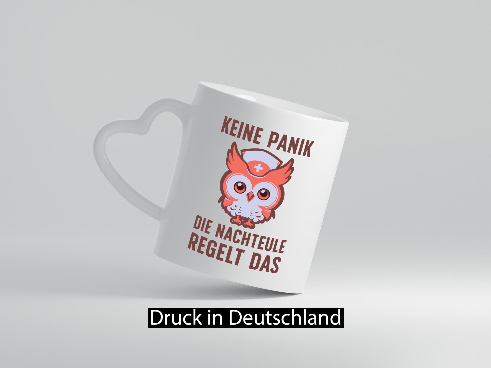 Keine Panik, Nachteule regelt das | Eule Schwesternhaube lustiger Spruch
