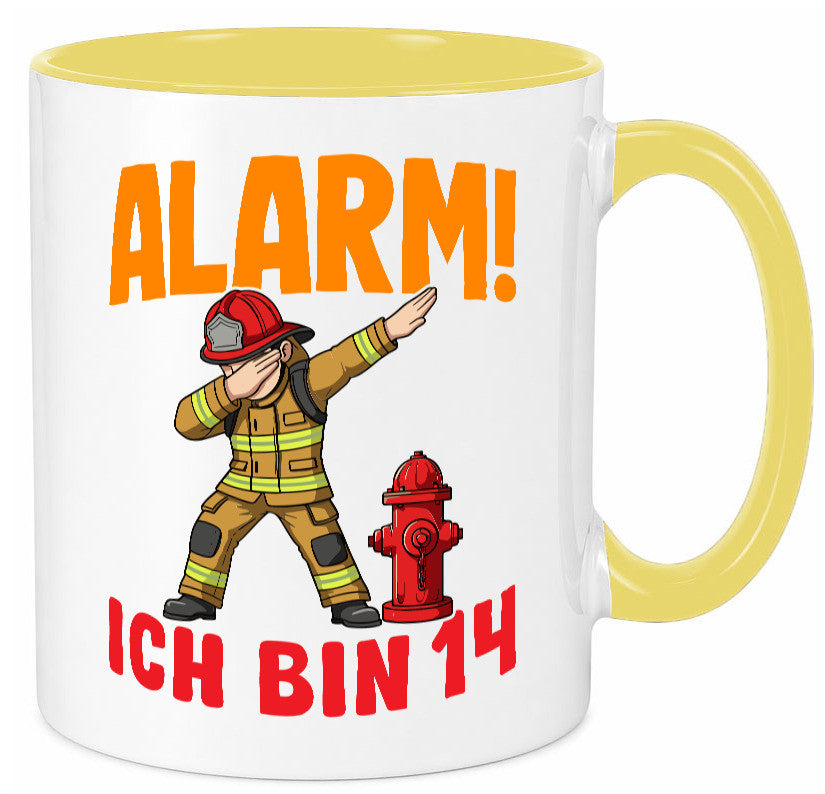 14. Geburtstag | 14 Jahre Feuerwehr Junge lustiger Spruch Geschenk Geschenkidee Tasse