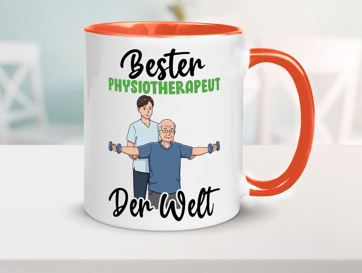 Bester Physiotherapeut v3 Geschenk Humor Geschenkidee lustiger Spruch Tasse