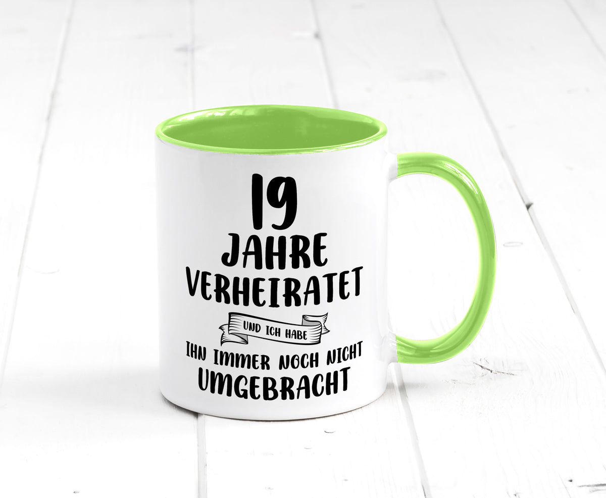 19 Jahre Verheiratet, immer noch am Leben! lustig Humor Geschenkidee Geschenk Tasse