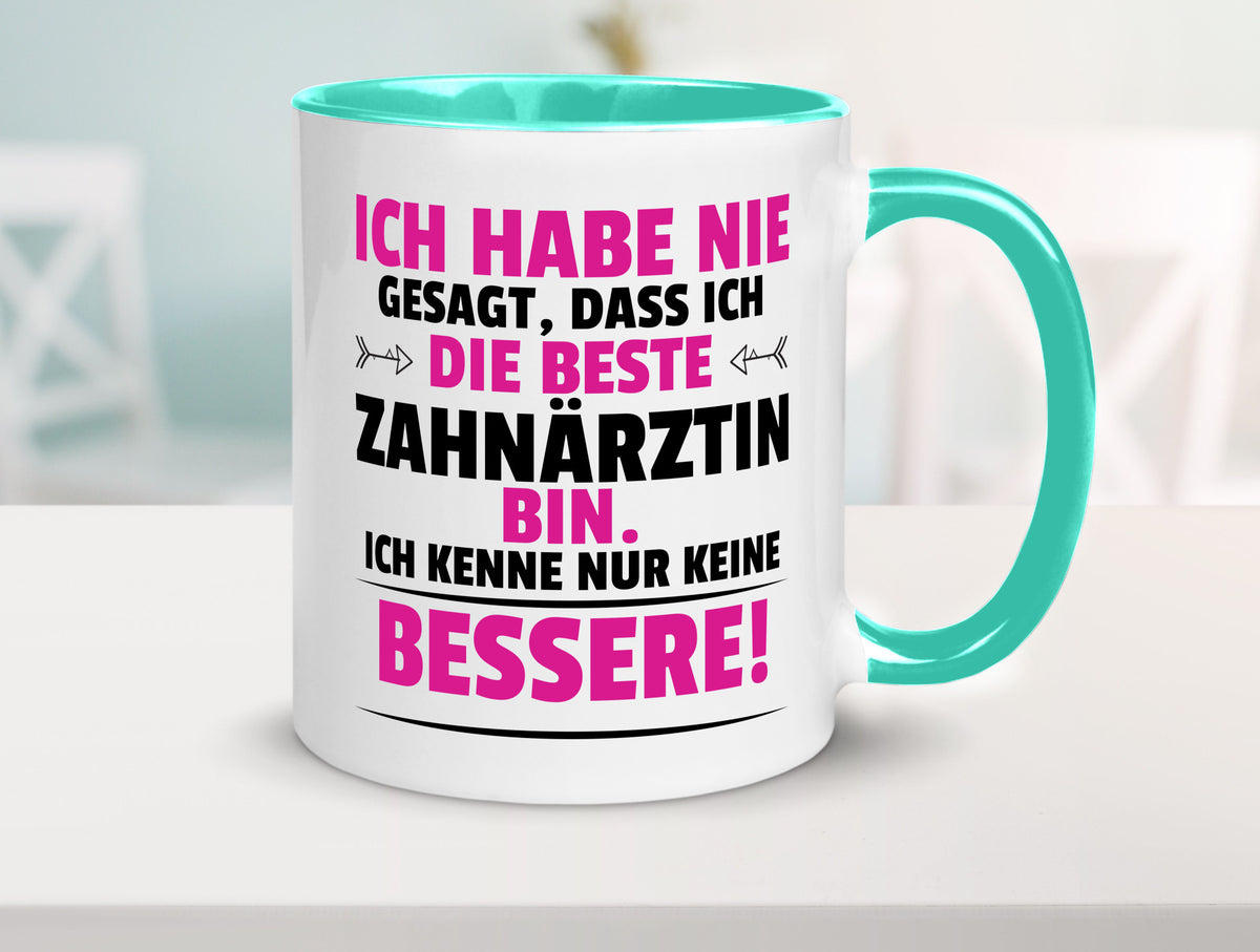 Die Beste Zahnärztin | Zahnmedizin Beruf lustig Arbeit Kollegen Büro Geschenk Tasse