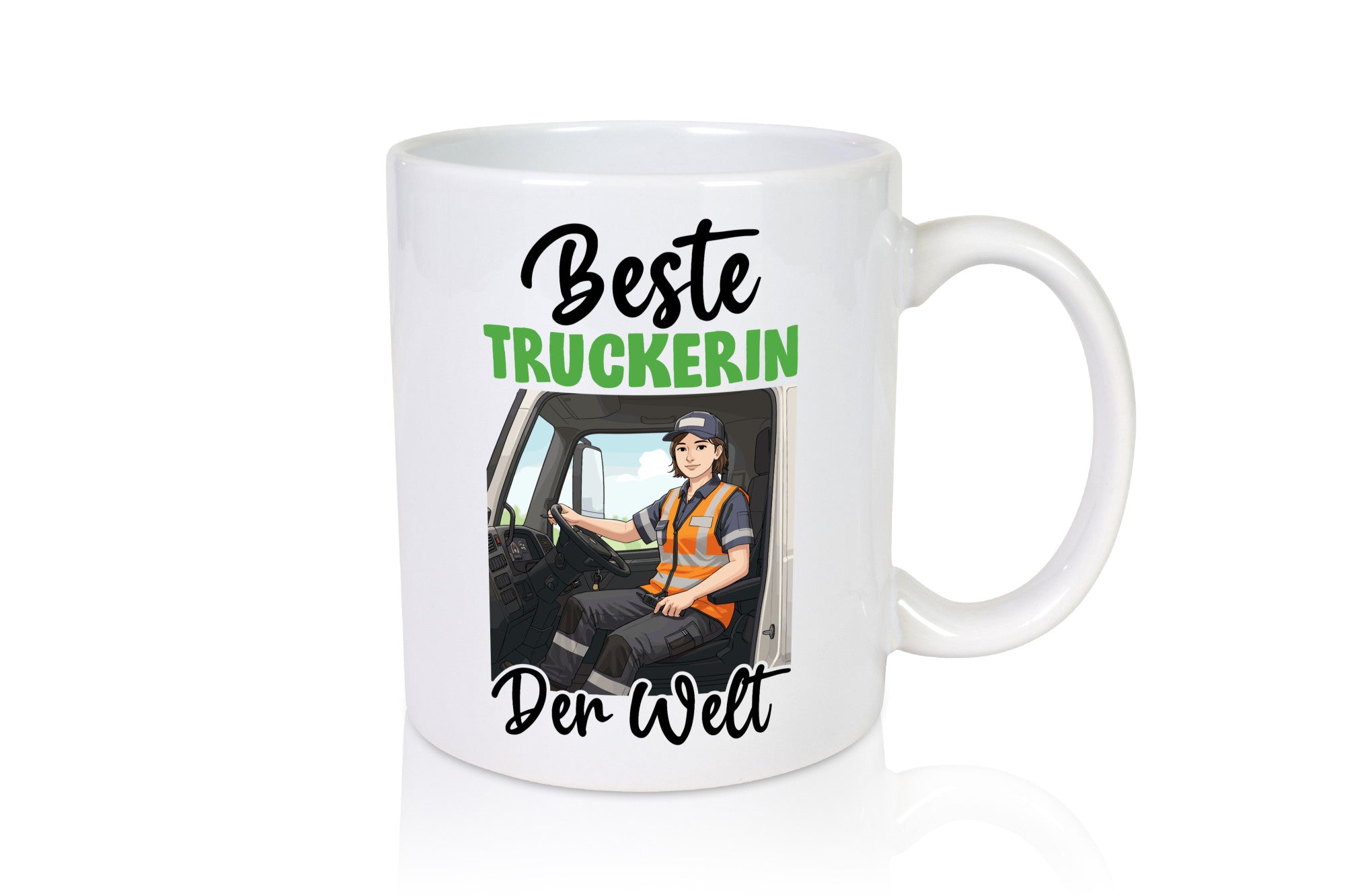Beste Truckerin | LKW Fahrerin v2 Humor Geschenkidee Tasse
