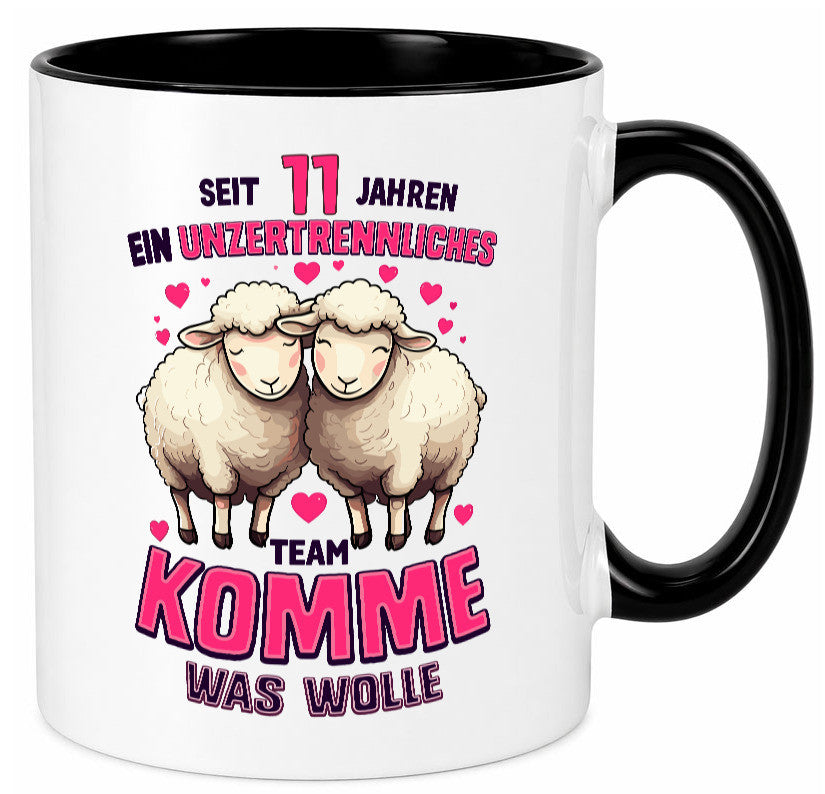 11 Jahre Verheiratet | ein Team Ehepaar v2 Humor Geschenkidee Tasse