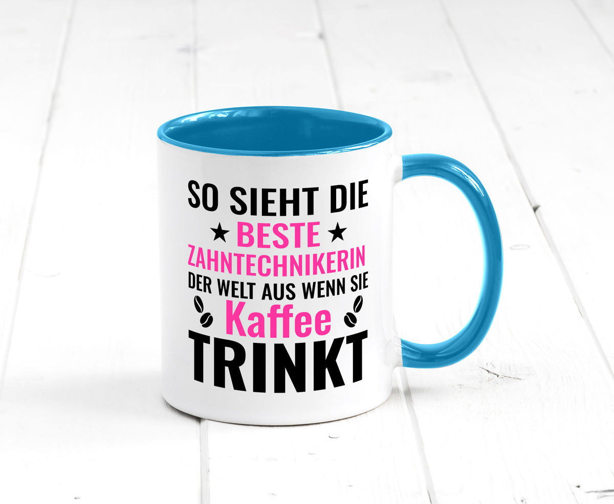 Kaffee trinkt: Zahntechnikerin | Zahnmedizin lustiger Spruch Geschenk Humor Tasse