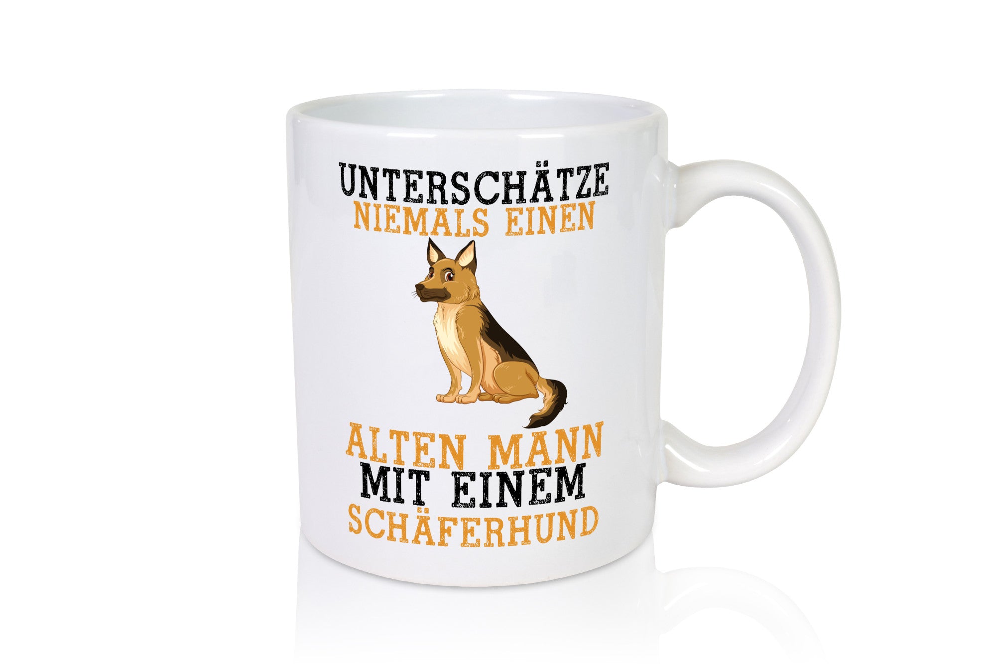 Alter Mann mit Schäferhund | Hundeliebhaber Rentner Hund Geschenk Ruhestand