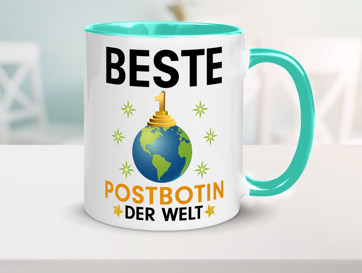 Welt Beste Postbotin | Beruf Post Briefträger Humor Arbeit Kollegen Büro Tasse