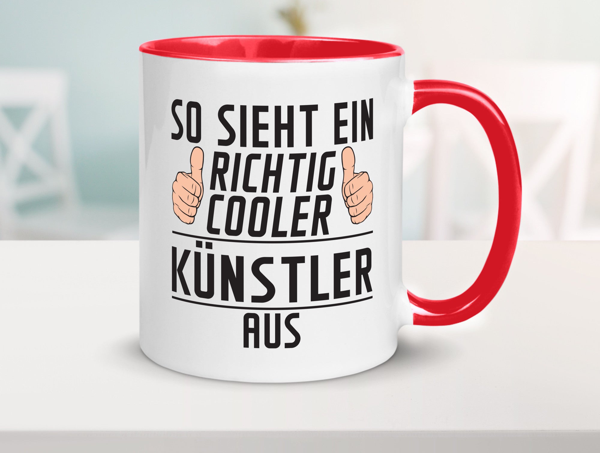 Richtig Cooler Künstler | Spruch lustig Kunst Geschenkidee Humor Tasse