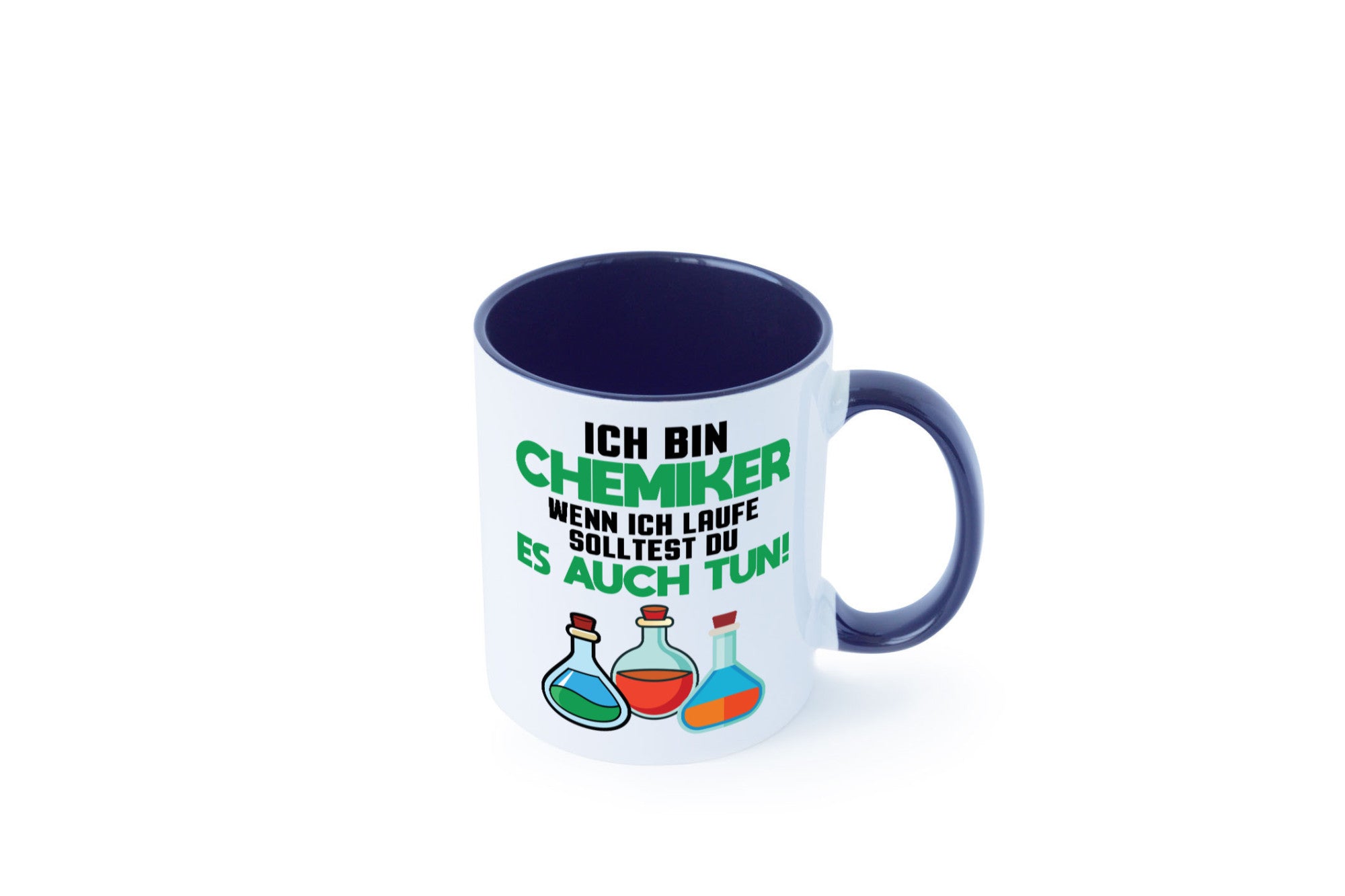 Ich bin chemiker wnen laufe solltest du es auch tun Humor Geschenkidee Tasse