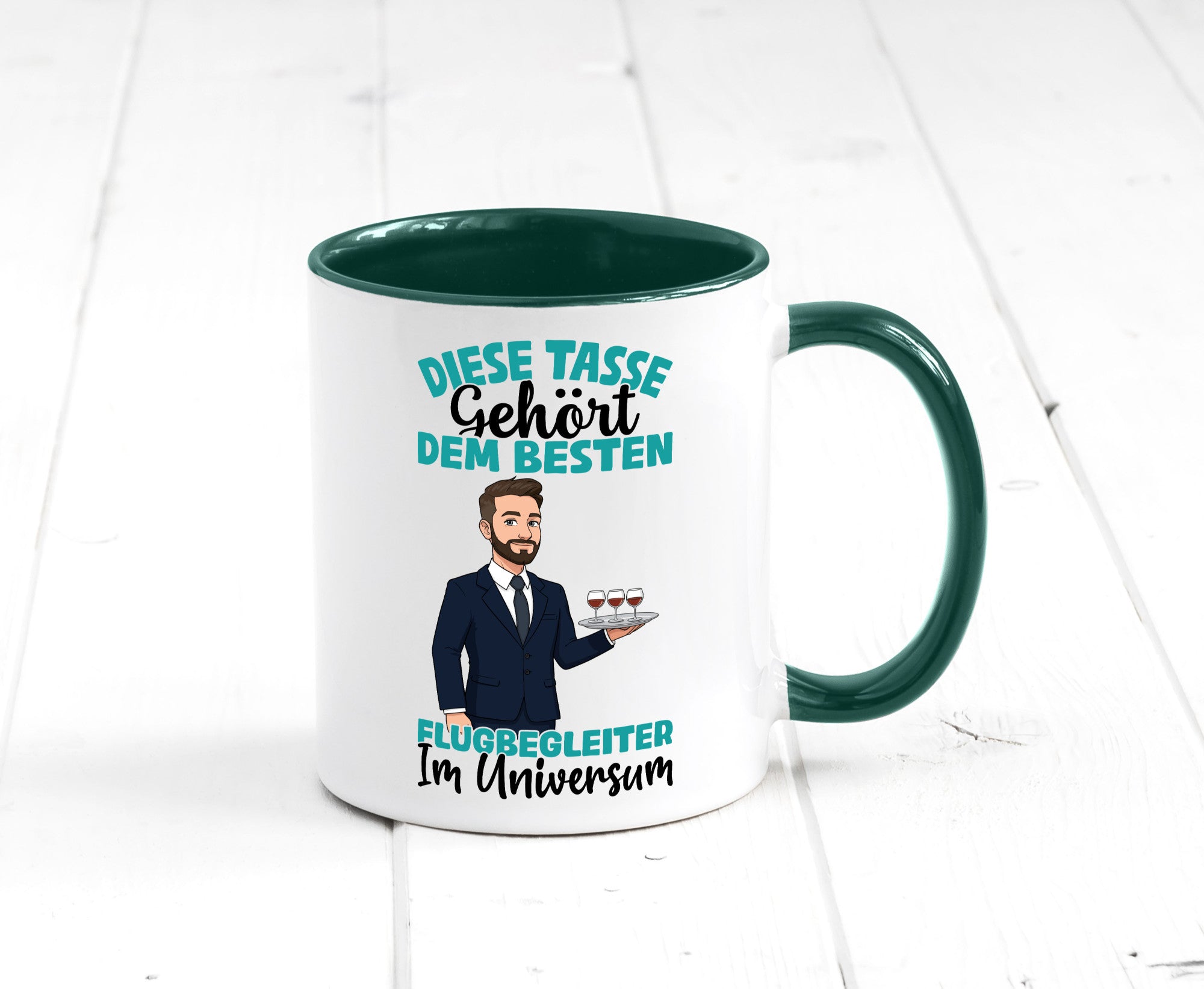 Im Universum: Flugbegleiter | Steward Flughafen Humor Geschenkidee Tasse