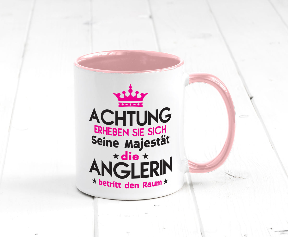 Seine Majestät Anglerin | Angeln Fischerin lustiger Spruch Geschenk Humor Tasse