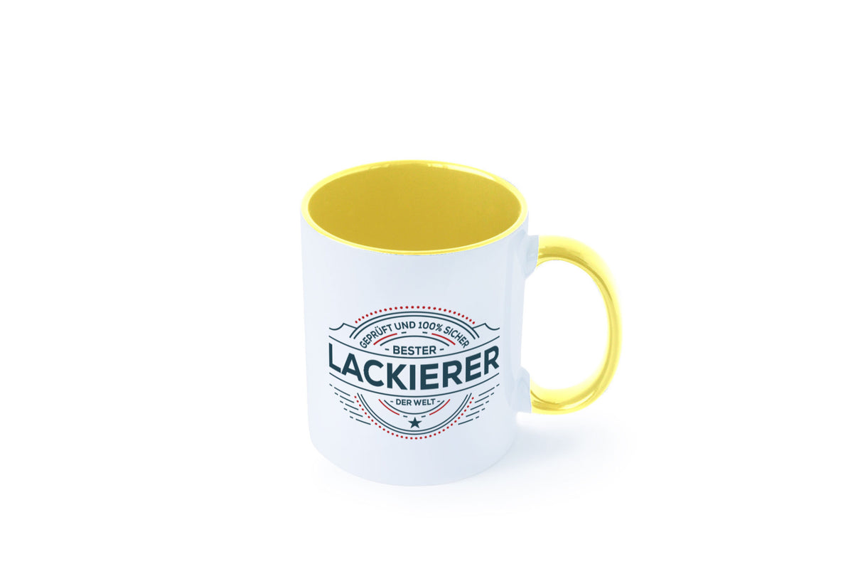 Geprüft und sicher: Lackierer | Definition lackieren Geschenk Humor Tasse