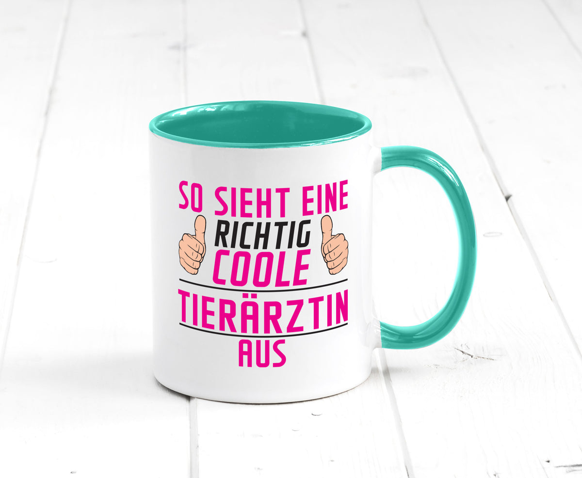 Richtig Coole Tierärztin | Mediziner Tiermedizin lustig Tierliebhaber Humor Tasse