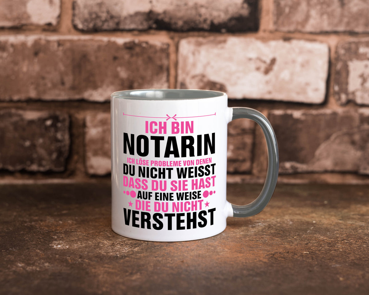 Löse Probleme: Notarin | Juristin v2 lustiger Spruch Geschenk Humor Tasse