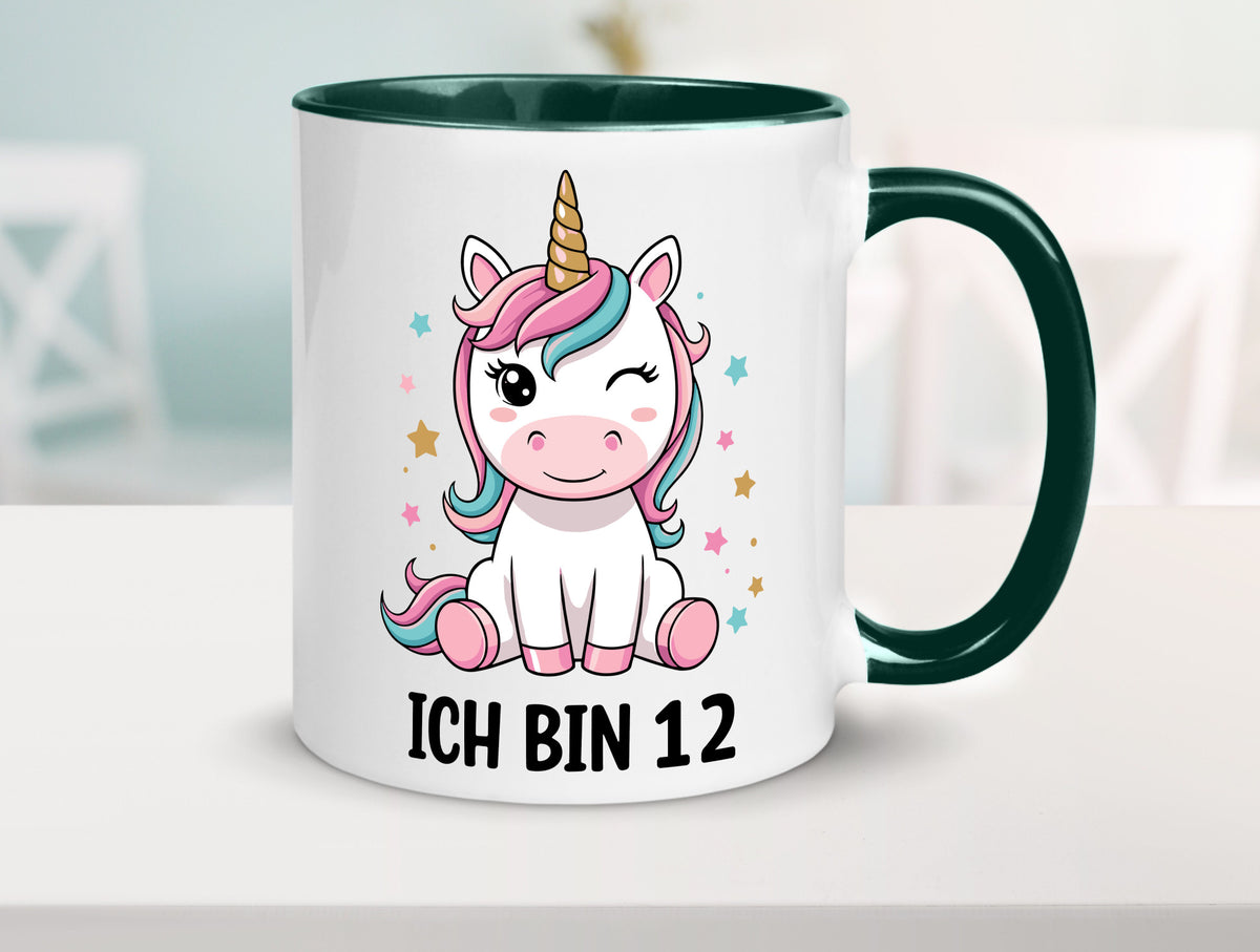 12. Geburtstag | 12 Jahre Einhorn Mädchen lustig Geschenkidee Geschenk Tasse