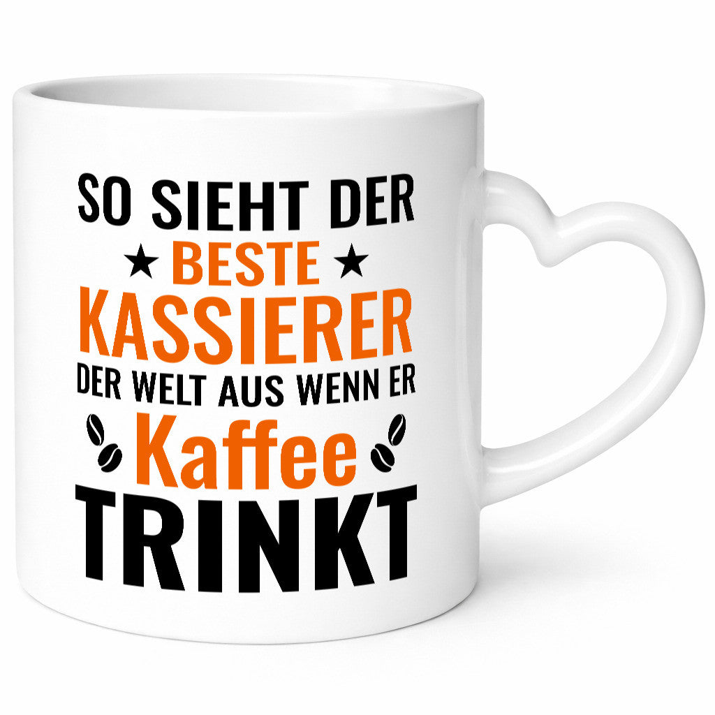 Kaffee trinkt: Kassierer lustiger Spruch Geschenk Humor Geschenkidee Tasse