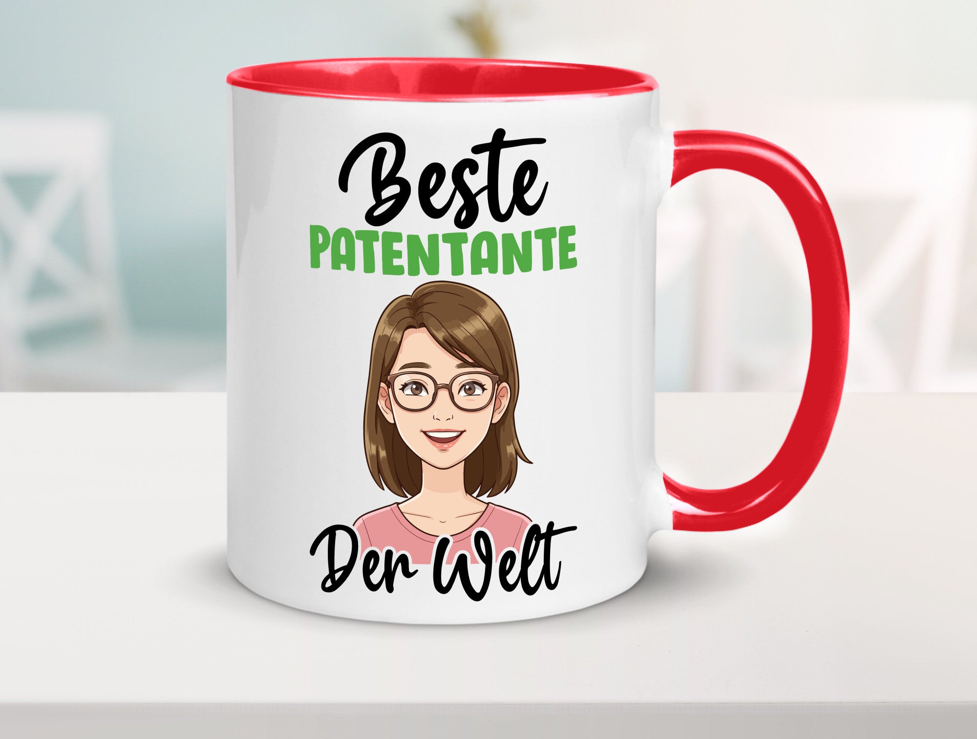 Beste Patentante | Tante lustiger Spruch Geschenk Humor Geschenkidee Tasse