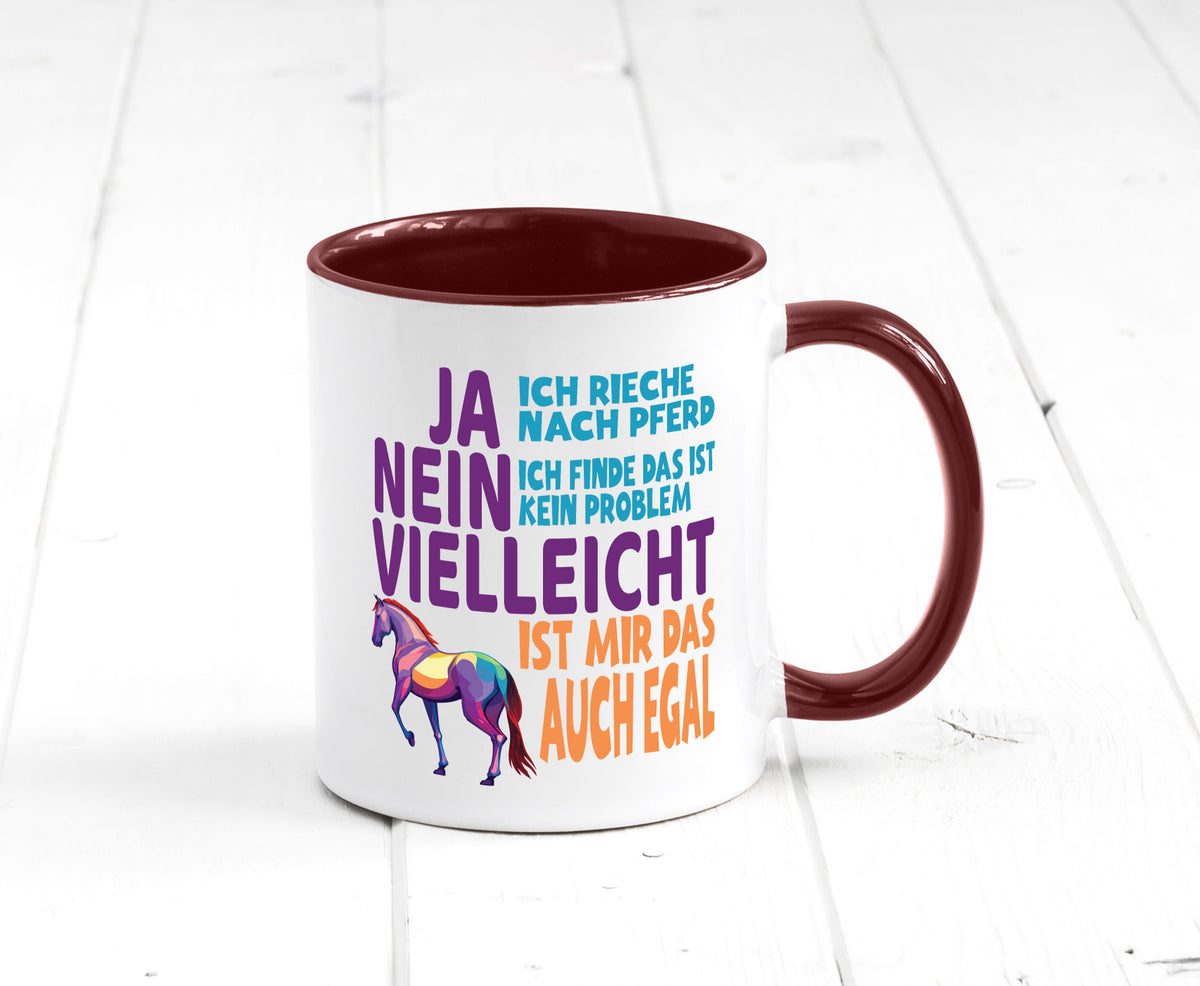 Ja ich Rieche nach Pferd | Reiten Pferdestall lustiger Spruch Geschenk Humor Tasse