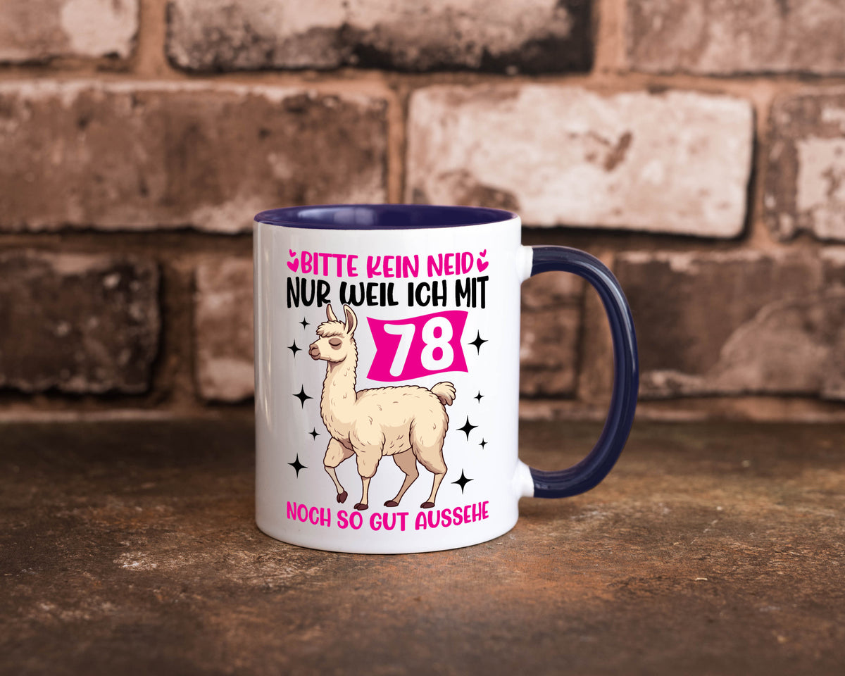 78. Geburtstag | 78 Jahre Lama gut aussehen Geschenk Geschenkidee lustiger Tasse