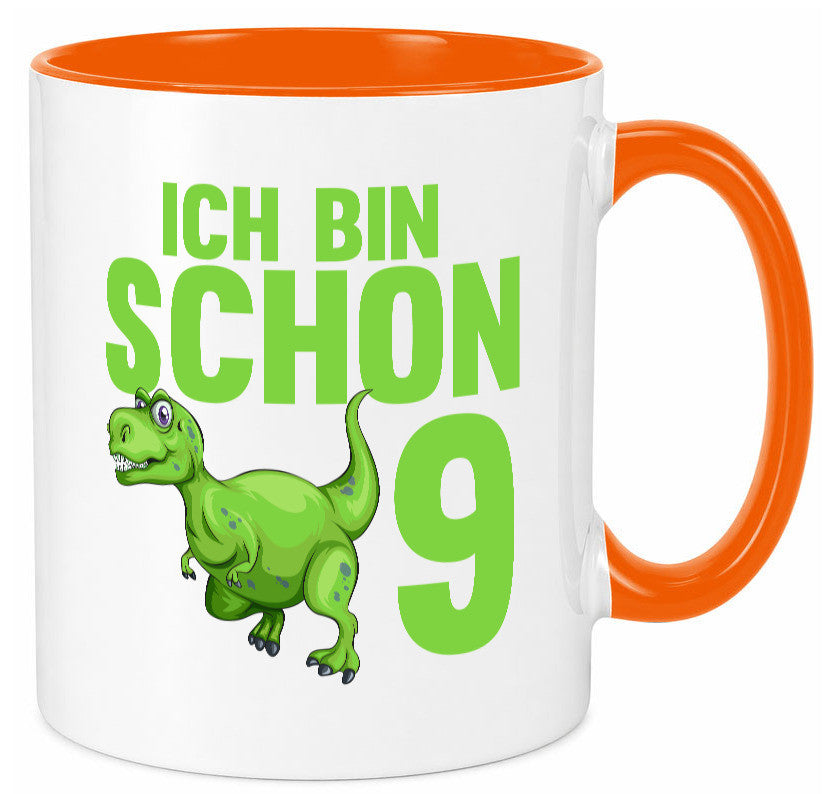 9. Geburtstag | 9 Jahre Dino Dinosaurier Geschenkidee Humor Tasse