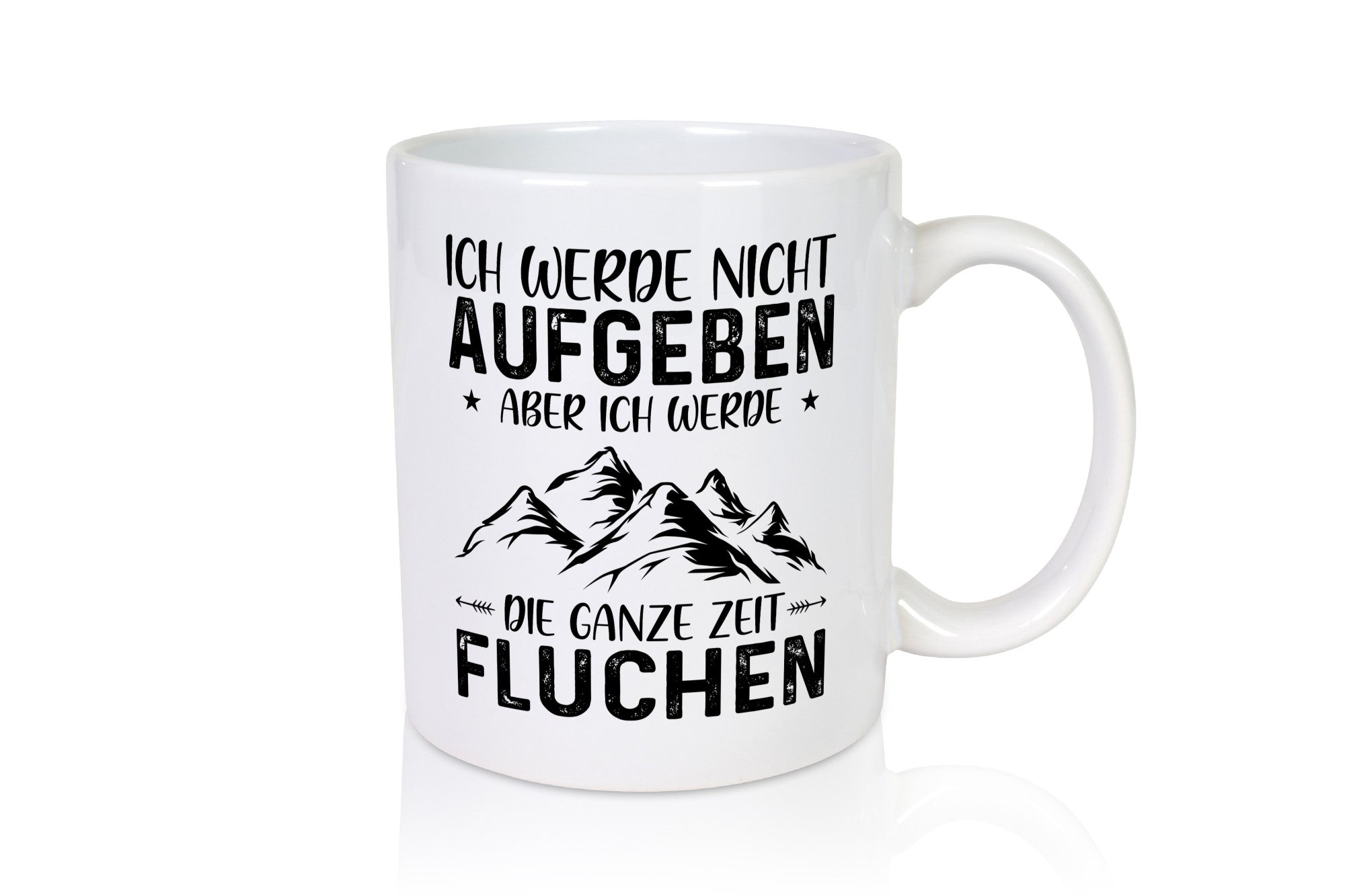 Nicht aufgeben, fluchen | Berge Sternen| Pfeile Geschenk Humor Geschenkidee