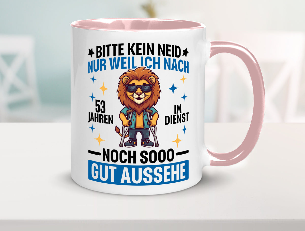 53 Jahre im Dienst | Arbeitsjubiläum Arbeit Geschenkidee Kollegen Büro Humor Tasse