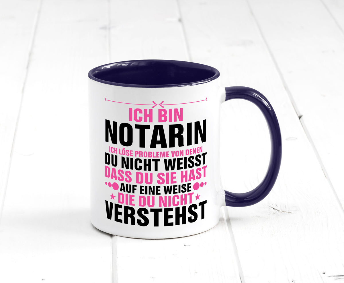 Löse Probleme: Notarin | Juristin v2 lustiger Spruch Geschenk Humor Tasse